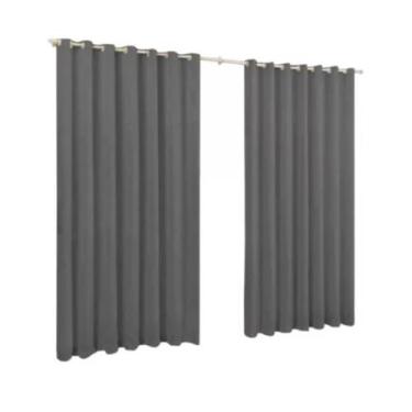 Imagem de Cortina Taia 4,00 X 2,50 Microfibra Com Ilhos A Mais Barata - DJB Enxo