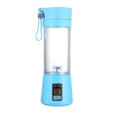 Imagem de Liquidificador Portátil USB Recarregável, Mini Mixer para Smoothies e Sucos, 380ml, Disponível em Rosa e Azul