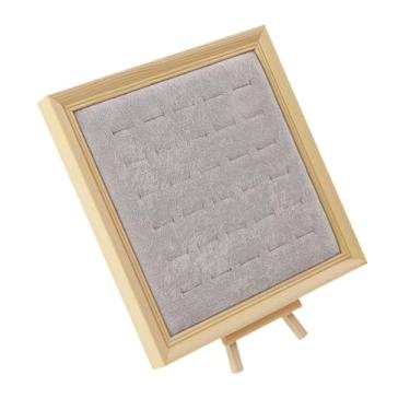 Imagem de Dynwave Bandeja para exibição de anéis e joias, suporte para alianças de casamento, suporte para inserir brincos, organizador para de penteadeira, 30 Vagas