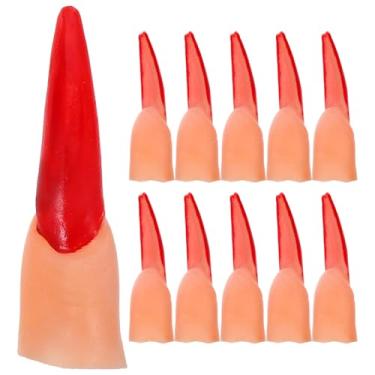 Imagem de Abaodam 20 Pcs Halloween Witch Finger Red Plastic Fake Fingers Halloween Party Cosplay Costume Accessory Zombie Vampire Fingers