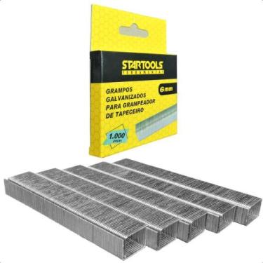 Imagem de Grampo Grampeador Tapeceiro 6mm 1000 Unidades Profissional - STARTOOLS