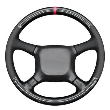 Imagem de MEWANT Capa de volante costurada à mão para Chevrolet Silverado 1500 1999-2002/Silverado 2500 1999-2002/Silverado 3500 2001-2002/Astro/Blazer/C/K 1500 Series/Kodiak/Suburban/Tahoe