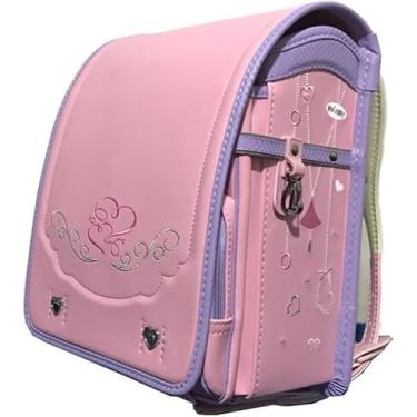Imagem de Mochila De Peso Leve De Couro Pu De Grande Capacidade Sacos De Escola Japoneses Para Meninos E Meninas Radoseru Rasel, #5, 35 * 26 * 19cm