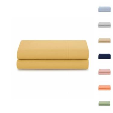 Imagem de Lençol Queen 100% Algodão S/ Elástico Avulso Liso com Viés Malha Pente