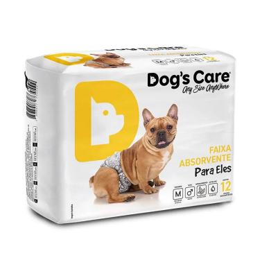 Imagem de Fralda Descartável para Cães Machos Tamanho M com 12 unidades Dog`s Care