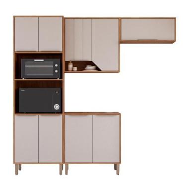 Imagem de Kit Armário Cozinha Completa Celeste 230cm 9 Portas e Balcão - Loja Do