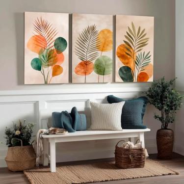Imagem de Kit 3 Quadros Decorativos Canvas, Arte Para Quarto, Sala, Corredor, 50x70cm, Abstrato