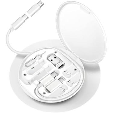Imagem de Kit Adaptador Universal Premium 5 Em 1, USB, Tipo-C, Micro USB, Carregamento Rápido 60W, Chave P/SIM