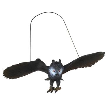 Imagem de YIJU Estátua de águia em Modelo Simulado, Ornamento para Casa, Figura de Animal, Presente para Crianças, S preto