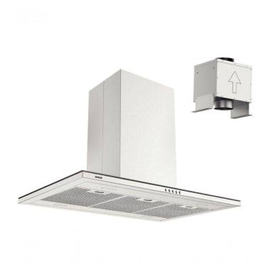 Imagem de Coifa De Ilha Tramontina Slim Isla Split Aço Inox Com Acabamento Acetinado 90cm 220V
