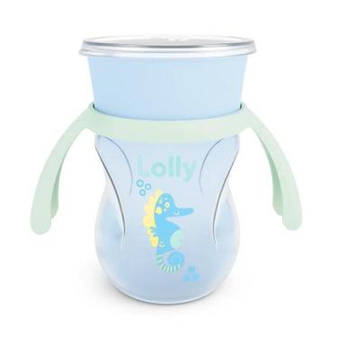Imagem de Copo de Treinamento Lolly Oceano 360ml com Alça Azul