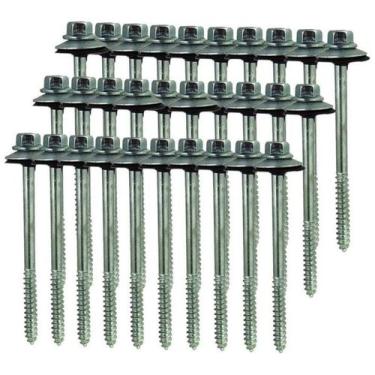 Imagem de Kit 30 Parafuso Para Telha Com Arruelas 5/16''X150 Mm - Parafuso De Te