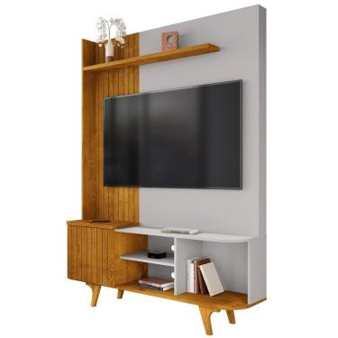 Imagem de Estante Home Tv 55 Pol 136 Cm Corumbau Naturalle Off White Bechara