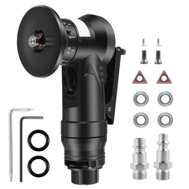 Imagem de Mini máquina de chanfradura pneumática, ferramenta de chanfradura de ar de 45° com entrada de ar de 1/4 polegada, máquina de chanfradura de ar portátil de 30.000 RPM, corte de chanfradura linear de