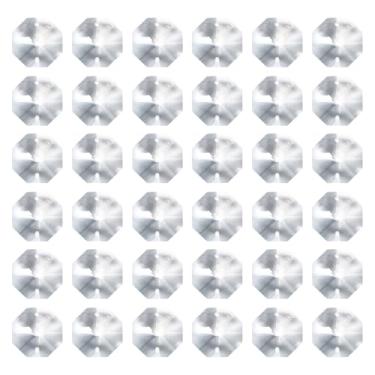 Imagem de PATIKIL Pingentes de cristal octógono K9 com 2 furos, pacote com 40 peças de prismas de lustre de 26 mm, ornamentos para pendurar contas para decoração de artesanato DIY, transparente