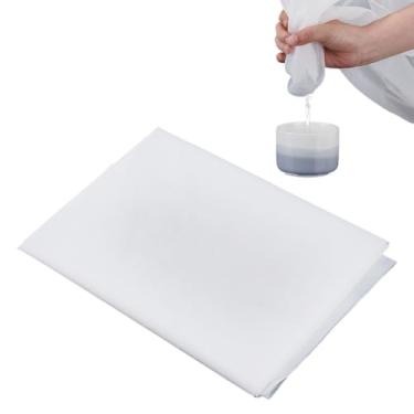 Imagem de OLYCRAFT Malha de filtro de nylon 400 mesh 127 x 99 cm tela branca reutilizável folha de filtro de tecido multiuso malhas de tensão de água para pintura caseira e indústria química - 0,1 mm de