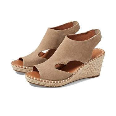 Imagem de Gentle Souls by Kenneth Cole Sandália feminina Cody Espadrille Wedge, Camurça de cogumelo, 38
