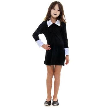 Imagem de Fantasia Vandinha Família Addams Vestido Infantil - Halloween - Sulame