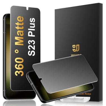 Imagem de JEHOO [Pacote com 2] Protetor de tela de privacidade de TPU fosco de 4 vias 360° para Samsung Galaxy S23 Plus (não é vidro), compatível com sensor de impressão digital, filme flexível adesivo completo