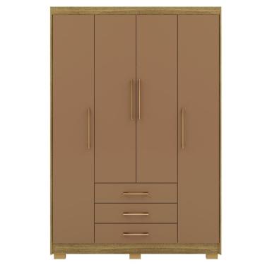 Imagem de Guarda Roupa Solteiro 120 cm 4 Portas 10088 Nature Camarim VLR