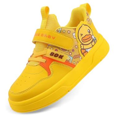 Imagem de BDUCK+ Sapatos infantis para meninas e meninos [confortáveis e modernos] Tênis infantil para crianças pequenas tamanho 6 - Criança grande 1, Amarelo pato, 19