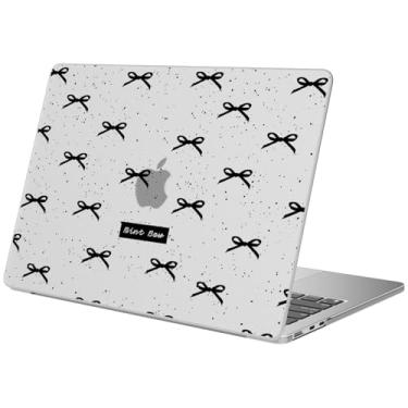 Imagem de BlHMCASE Compatível com MacBook Pro 13 polegadas capa M2 2025, 2024-2016 A2338 M1 A2251 A2289 A2159 A1989 A1708 A1706, capa dura protetora preta fofa para Mac Pro 13