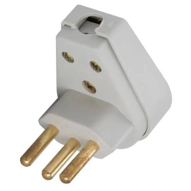 Imagem de Plugue Angular 2P+T de 10 Ampères e 250 Volts Cinza - TRAMONTINA