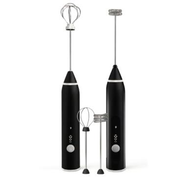 Imagem de Batedor Portátil Mixer de Mão Elétrico Mini Mixer Espumador de Leite USB Recarregável Mexedor Eletrico para Café e Ovos Misturador de Bebidas | Premium MyBrins
