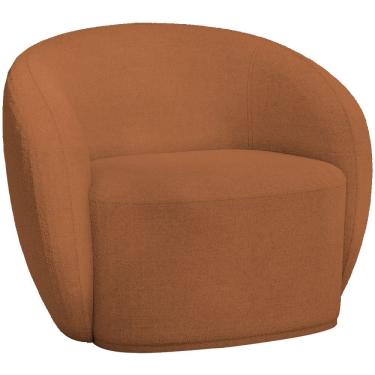 Imagem de Poltrona Decorativa Para Sala de Estar Living Gliese K01 Bouclê Mostarda - Lyam Decor