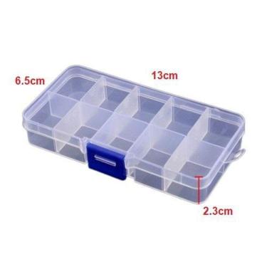 Imagem de Caixa Organizadora Retangular 13 X 6.5 X 2.3Cm 10 Divisórias