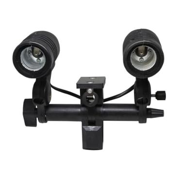 Imagem de Suporte Duplo para Sombrinha com Soquete E27 p/Luz Contínua | Modelo YL102 Bivolt com 2 Soquetes