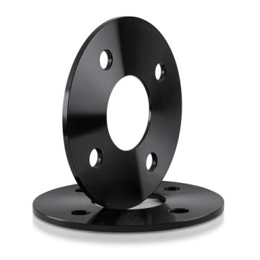 Imagem de Espaçadores de roda pretos 5 mm (3/16 polegadas) 4x100 compatíveis com Honda Accord Civic Crx Del Sol Fit Prelude Integra Insight DA DC2 EG EK EF, compatível com Mitsubishi Mirage (2 peças 56,1 mm M12