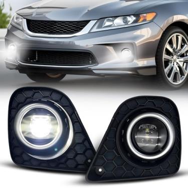 Imagem de Boxlight Conjunto de luz de neblina de LED para Honda Accord Coupe 2013 2014 2015 2015 2013 2015 faróis de neblina de LED, lente transparente