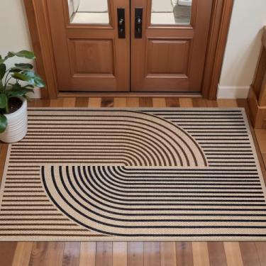 Imagem de Tangsoo Tapete de juta Rainbow Easy 2x4 Pequenos tapetes para entrada