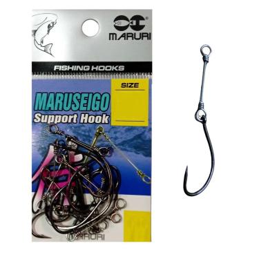 Imagem de Anzol Encastoado Maruseigo Black Preto C/10 - Maruri Tamanho 20