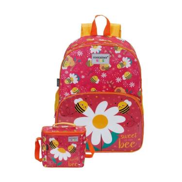 Imagem de Kit Escolar Mochila De Costas + Lancheira Abelinha Flor
