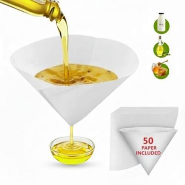 Imagem de +50 filtros de óleo de fritadeira comercial de 25,4 cm, filtros de xarope de bordo, filtros de cera de abelha, cones de filtro de gordura, melhor para restaurantes, cafés, caminhões de alimentos