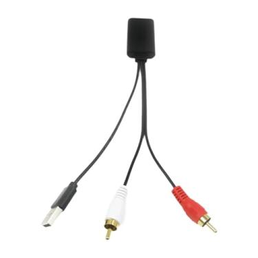 Imagem de NonMiFyR Adaptador de cabo de áudio automotivo, peças de reposição universais, adequado para a maioria dos veículos, adaptador RCA, conector de rádio, Rca Usb
