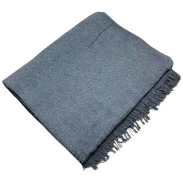 Imagem de Manta Para Sofá E Cama 1,70cm X 2,20cm Grande Decorativa Luxo Algodão Capa Protetora De Sofa Cinza Escuro