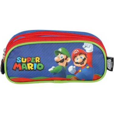 Imagem de Estojo Triplo, Luxcel, Super Mario Bros, Azul