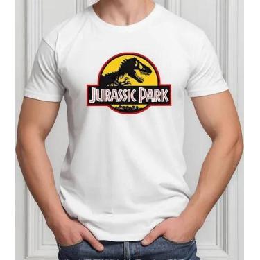 Imagem de Camiseta Camisa Adulto Feminina Masculina Algodão Filme Dinossauro Jur