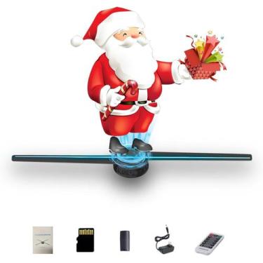 Imagem de Projetor holográfico com ventilador holográfico 42cm LED 3D WiFi 302HD