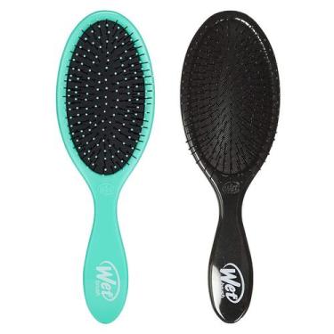 Imagem de Escova de cabelo Escova úmida Original Detangler Aqua + Black - Wet Br