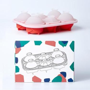 Imagem de Bandeja para cubos de gelo, bandeja de gelo para freezer com tampa, bandejas de gelo de silicone para congelamento