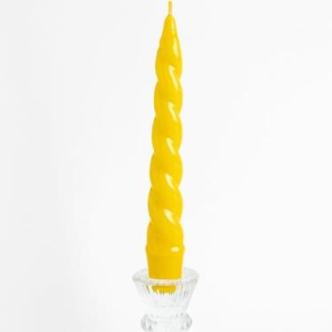 Imagem de Vela Castiçal Colorida Caracol - Verniz - Amarelo