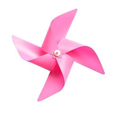 Imagem de 10 peças de cata-vento de plástico para jardim, gramado, giradores de vento divertidos para celebrações e decorações ao ar livre, rosa