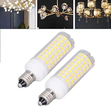Imagem de Lâmpada LED de milho, 10W 102 LEDs 2835 SMD 1000lm luz do dia branca 6000K regulável com dissipação de calor de 360 graus para ventilador de teto, lâmpada de parede de armário, mini candelabro