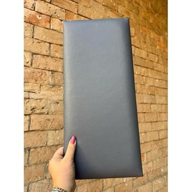 Imagem de Kit Cabeceira Modular Courino 45x20cm | Para Cama Box Solteiro, Casal, Queen e King (CINZA COURINO,12)