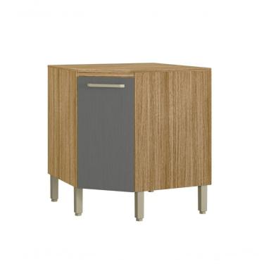 Imagem de Balcão De Cozinha Decanto Oblíquo Com Tampo Ametista Kits Parana Freijó Gris