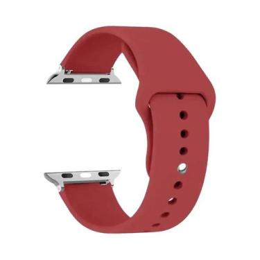 Imagem de Pulseira De Silicone Para Apple Watch 44mm 45mm 40mm 41mm 42-38mm, Bra